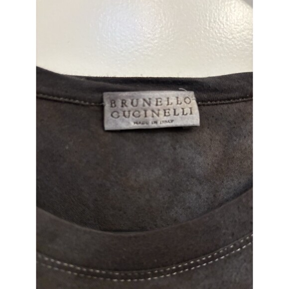 Brunello Cucinelli Womens Grey L/S Lightweight Neck Embellished S Cotton Blend - Picture 3 of 10